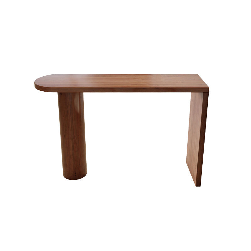 Modern Free Form Bar Table Set 1/3 Pcs Pine Solid Wood Bar Table and Stools in Brown Table 55.1"L x 17.7"W x 41.3"H 1 Piece Clearhalo 'Bar Furniture' 'furn' 'furn_home_bar_bar_sets' 'Furniture' 'Home Bars & Bar Sets' 'home_bar_bar_sets' 'Kitchen & Dining Furniture' 7039204