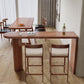 Modern Free Form Bar Table Set 1/3 Pcs Pine Solid Wood Bar Table and Stools in Brown Clearhalo 'Bar Furniture' 'furn' 'furn_home_bar_bar_sets' 'Furniture' 'Home Bars & Bar Sets' 'home_bar_bar_sets' 'Kitchen & Dining Furniture' 7039207