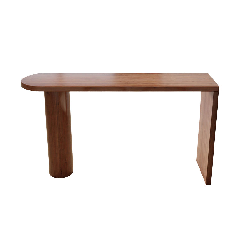 Modern Free Form Bar Table Set 1/3 Pcs Pine Solid Wood Bar Table and Stools in Brown Table 70.9"L x 17.7"W x 41.3"H 1 Piece Clearhalo 'Bar Furniture' 'furn' 'furn_home_bar_bar_sets' 'Furniture' 'Home Bars & Bar Sets' 'home_bar_bar_sets' 'Kitchen & Dining Furniture' 7039208