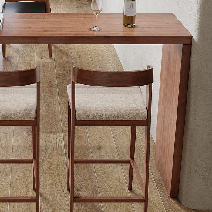 Modern Free Form Bar Table Set 1/3 Pcs Pine Solid Wood Bar Table and Stools in Brown Clearhalo 'Bar Furniture' 'furn' 'furn_home_bar_bar_sets' 'Furniture' 'Home Bars & Bar Sets' 'home_bar_bar_sets' 'Kitchen & Dining Furniture' 7039214