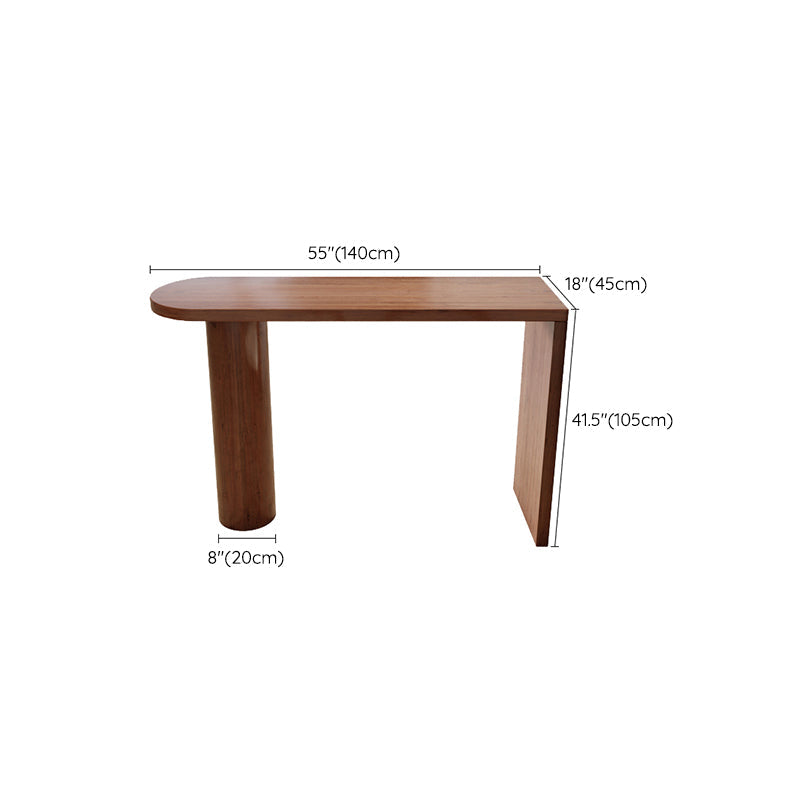 Modern Free Form Bar Table Set 1/3 Pcs Pine Solid Wood Bar Table and Stools in Brown Clearhalo 'Bar Furniture' 'furn' 'furn_home_bar_bar_sets' 'Furniture' 'Home Bars & Bar Sets' 'home_bar_bar_sets' 'Kitchen & Dining Furniture' 7039217