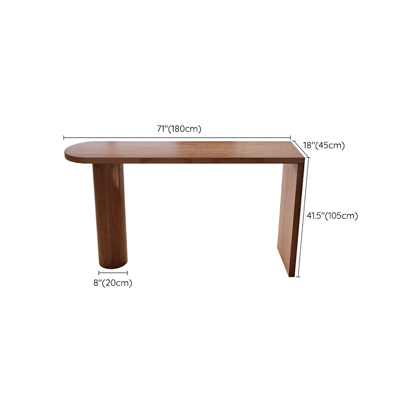 Modern Free Form Bar Table Set 1/3 Pcs Pine Solid Wood Bar Table and Stools in Brown Clearhalo 'Bar Furniture' 'furn' 'furn_home_bar_bar_sets' 'Furniture' 'Home Bars & Bar Sets' 'home_bar_bar_sets' 'Kitchen & Dining Furniture' 7039219