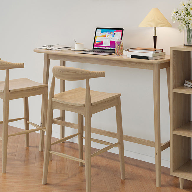 Modern Trestle Base Bar Table Set 1/2/3 Pcs Solid Wood Bar Table and Stools Clearhalo 'Bar Furniture' 'furn' 'furn_home_bar_bar_sets' 'Furniture' 'Home Bars & Bar Sets' 'home_bar_bar_sets' 'Kitchen & Dining Furniture' 7039234