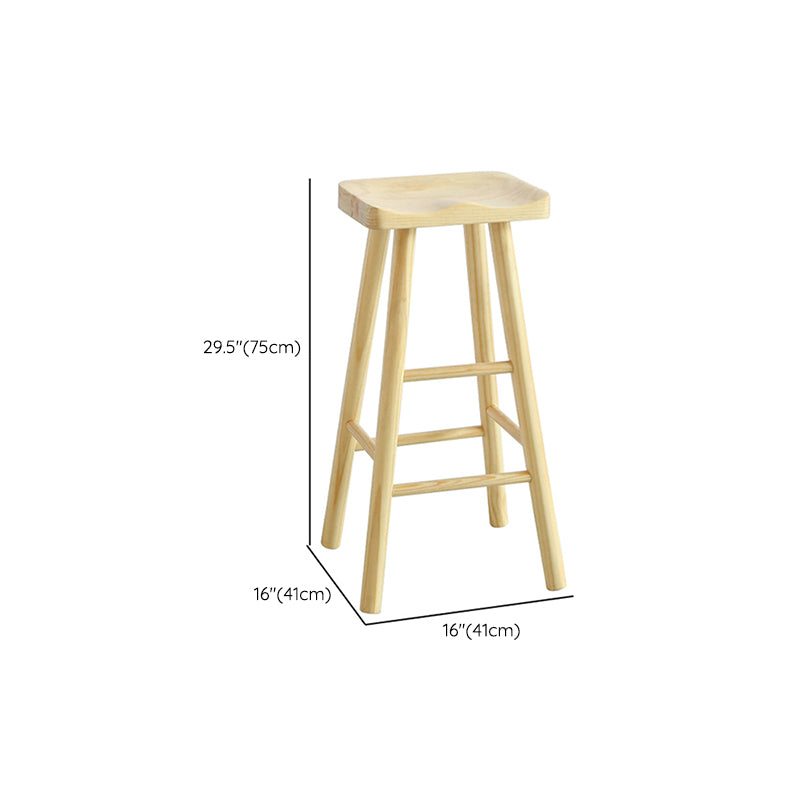 Double Pedestal Bar Table Set 2/3 Pcs Solid Wood Bar Table and Backless Stools Clearhalo 'Bar Furniture' 'furn' 'furn_home_bar_bar_sets' 'Furniture' 'Home Bars & Bar Sets' 'home_bar_bar_sets' 'Kitchen & Dining Furniture' 7039258