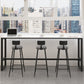 Glam Rectangle Bar Table Set 1/4/7 Pcs Iron Frame Bar Table and Upholstered Stools Table & Chair(s) 47.2"L x 15.7"W x 41.3"H Black-Gray Clearhalo 'Bar Furniture' 'furn' 'furn_home_bar_bar_sets' 'Furniture' 'Home Bars & Bar Sets' 'home_bar_bar_sets' 'Kitchen & Dining Furniture' 7039265