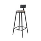 Glam Rectangle Bar Table Set 1/4/7 Pcs Iron Frame Bar Table and Upholstered Stools Chair(s) None Black-Gray Clearhalo 'Bar Furniture' 'furn' 'furn_home_bar_bar_sets' 'Furniture' 'Home Bars & Bar Sets' 'home_bar_bar_sets' 'Kitchen & Dining Furniture' 7039267