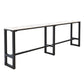 Glam Rectangle Bar Table Set 1/4/7 Pcs Iron Frame Bar Table and Upholstered Stools Table White Clearhalo 'Bar Furniture' 'furn' 'furn_home_bar_bar_sets' 'Furniture' 'Home Bars & Bar Sets' 'home_bar_bar_sets' 'Kitchen & Dining Furniture' 7039271