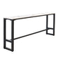 Glam Rectangle Bar Table Set 1/4/7 Pcs Iron Frame Bar Table and Upholstered Stools Clearhalo 'Bar Furniture' 'furn' 'furn_home_bar_bar_sets' 'Furniture' 'Home Bars & Bar Sets' 'home_bar_bar_sets' 'Kitchen & Dining Furniture' 7039273