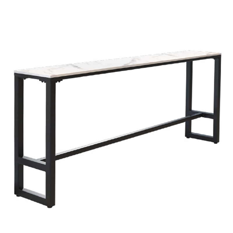 Glam Rectangle Bar Table Set 1/4/7 Pcs Iron Frame Bar Table and Upholstered Stools Clearhalo 'Bar Furniture' 'furn' 'furn_home_bar_bar_sets' 'Furniture' 'Home Bars & Bar Sets' 'home_bar_bar_sets' 'Kitchen & Dining Furniture' 7039273