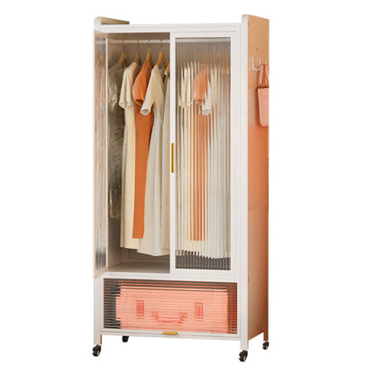 Glass Modern Style Wardrobe Closet Glass Wardrobe Cabinet for Home