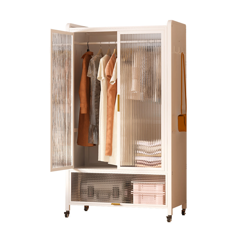 Glass Modern Style Wardrobe Closet Glass Wardrobe Cabinet for Home