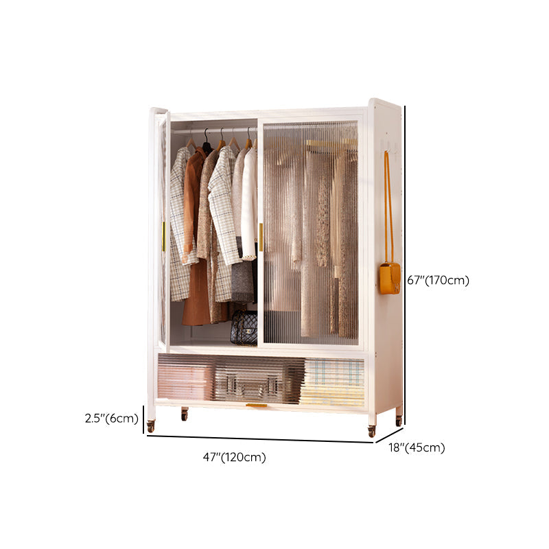 Glass Modern Style Wardrobe Closet Glass Wardrobe Cabinet for Home