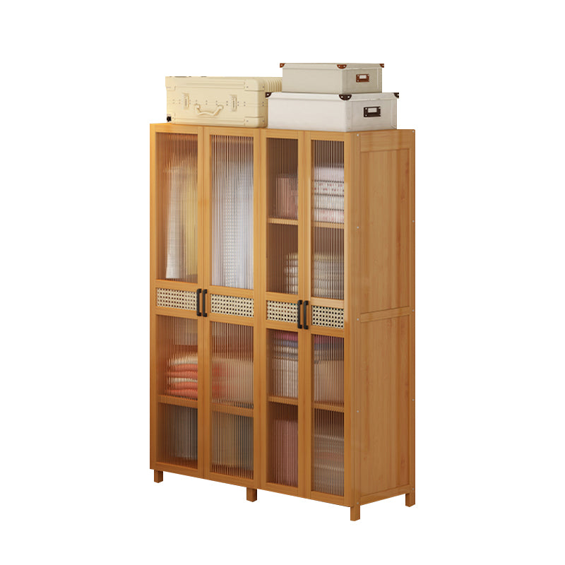 Modern Style Wardrobe Cabinet Wood Clothes Rail Wardrobe Armoire with Legs 47"L x 17"W x 63"H With Clothing Rod Clearhalo 'Armoires & Wardrobes' 'armoires_wardrobes' 'Bedroom Furniture' 'furn' 'furn_armoires_wardrobes' 'Furniture' 7039293