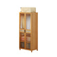 Modern Style Wardrobe Cabinet Wood Clothes Rail Wardrobe Armoire with Legs 28"L x 17"W x 63"H With Clothing Rod Clearhalo 'Armoires & Wardrobes' 'armoires_wardrobes' 'Bedroom Furniture' 'furn' 'furn_armoires_wardrobes' 'Furniture' 7039298