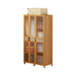 Modern Style Wardrobe Cabinet Wood Clothes Rail Wardrobe Armoire with Legs 33"L x 17"W x 63"H With Clothing Rod Clearhalo 'Armoires & Wardrobes' 'armoires_wardrobes' 'Bedroom Furniture' 'furn' 'furn_armoires_wardrobes' 'Furniture' 7039304