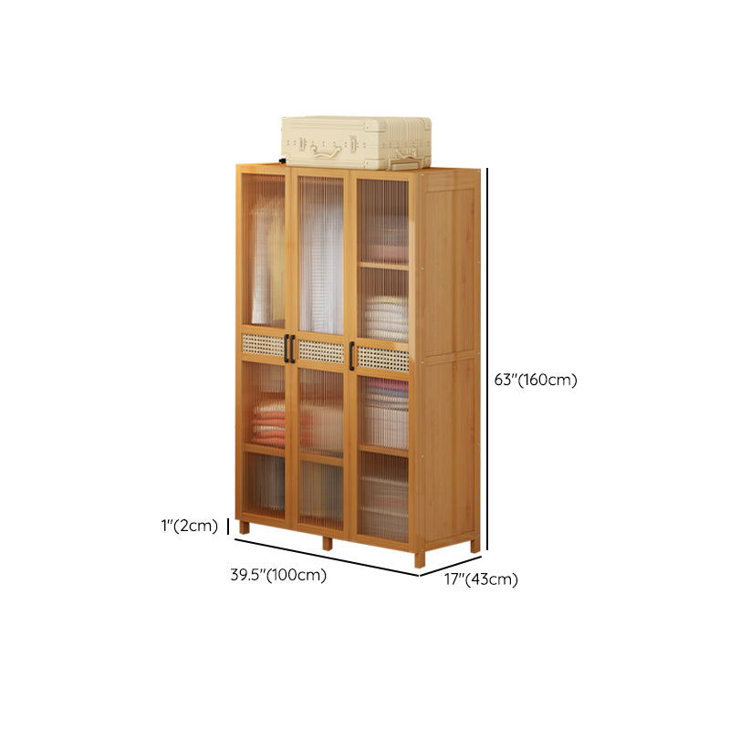 Modern Style Wardrobe Cabinet Wood Clothes Rail Wardrobe Armoire with Legs Clearhalo 'Armoires & Wardrobes' 'armoires_wardrobes' 'Bedroom Furniture' 'furn' 'furn_armoires_wardrobes' 'Furniture' 7039309
