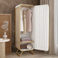 Modern Wardrobe Cabinet Clothes Rail Metal Wardrobe Armoire for Bedroom