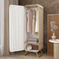 Modern Wardrobe Cabinet Clothes Rail Metal Wardrobe Armoire for Bedroom