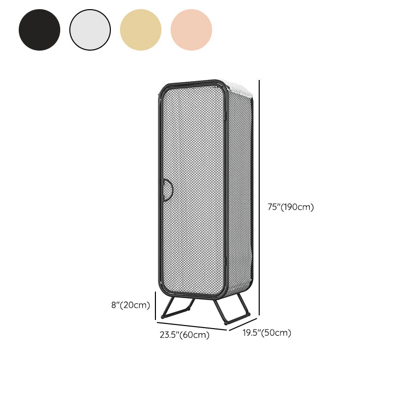 Modern Wardrobe Cabinet Clothes Rail Metal Wardrobe Armoire for Bedroom