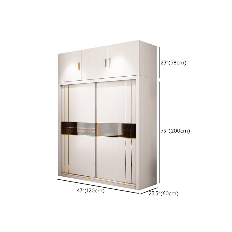 Modern Style Wardrobe Cabinet Glass Wardrobe Closet for Home