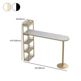 Modern Style Bar Table Set 1/3 Pieces Faux Marble Counter Table with Upholstered Stools