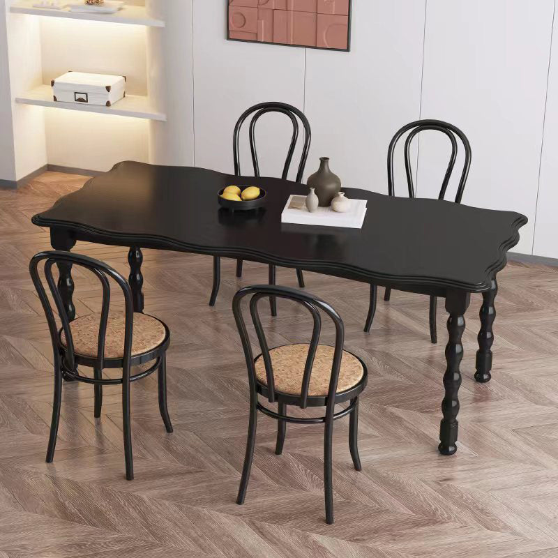 Moderner rechteckiger Holz-Esstisch, 1/2/4/5-teiliges Esszimmer-Set für Café