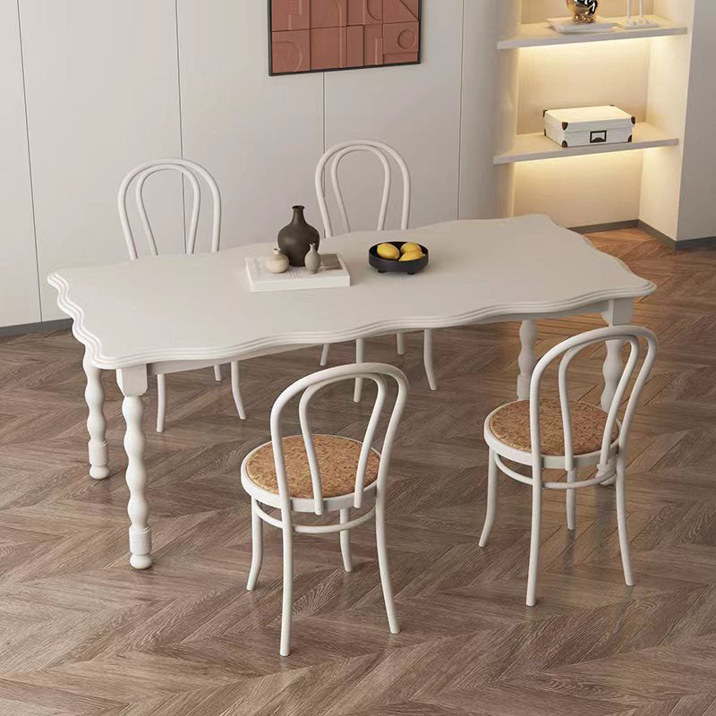 Moderner rechteckiger Holz-Esstisch, 1/2/4/5-teiliges Esszimmer-Set für Café