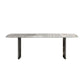 White Stone Dining Set with Padded Chairs 1/4/5/6 Pcs Modern Dinette Set
