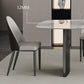 White Stone Dining Set with Padded Chairs 1/4/5/6 Pcs Modern Dinette Set