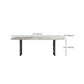 White Stone Dining Set with Padded Chairs 1/4/5/6 Pcs Modern Dinette Set