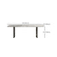 White Stone Dining Set with Padded Chairs 1/4/5/6 Pcs Modern Dinette Set