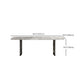 White Stone Dining Set with Padded Chairs 1/4/5/6 Pcs Modern Dinette Set