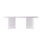 Acryli Contemporary Dining Set 1/7 Pieces White Stone Dinette Table Set