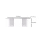 Acryli Contemporary Dining Set 1/7 Pieces White Stone Dinette Table Set
