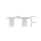 Acryli Contemporary Dining Set 1/7 Pieces White Stone Dinette Table Set