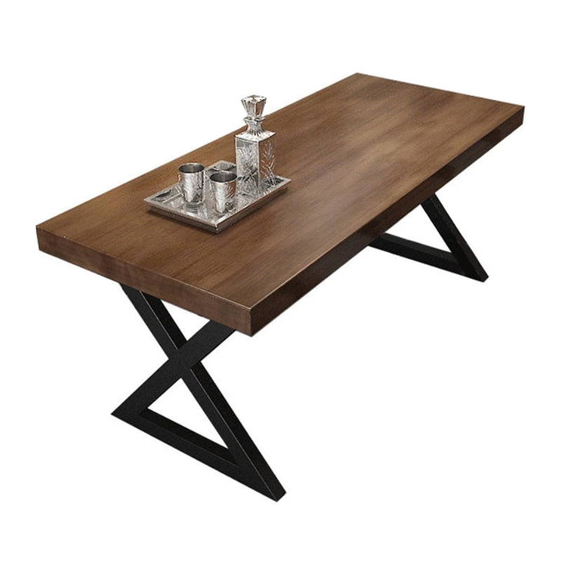 Industrial Rectangle Wood Dining Table 1/5/7 Pieces Dining Set for Cafe