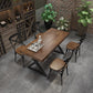 Industrial Rectangle Wood Dining Table 1/5/7 Pieces Dining Set for Cafe