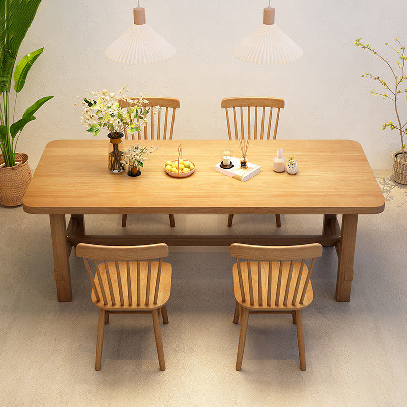 Muebles de madera sólida de cocina 1/5 piezas Altura estándar de comedor casual Juego de mesa de comedor