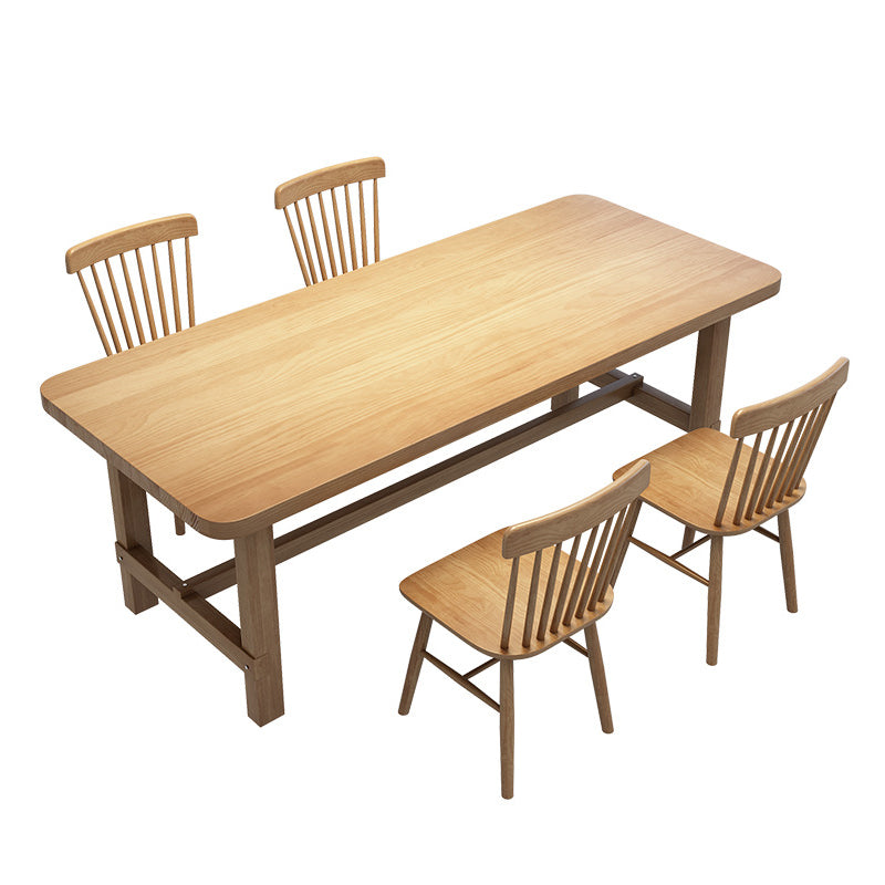 Muebles de madera sólida de cocina 1/5 piezas Altura estándar de comedor casual Juego de mesa de comedor