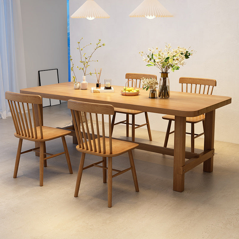 Muebles de madera sólida de cocina 1/5 piezas Altura estándar de comedor casual Juego de mesa de comedor