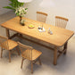 Muebles de madera sólida de cocina 1/5 piezas Altura estándar de comedor casual Juego de mesa de comedor