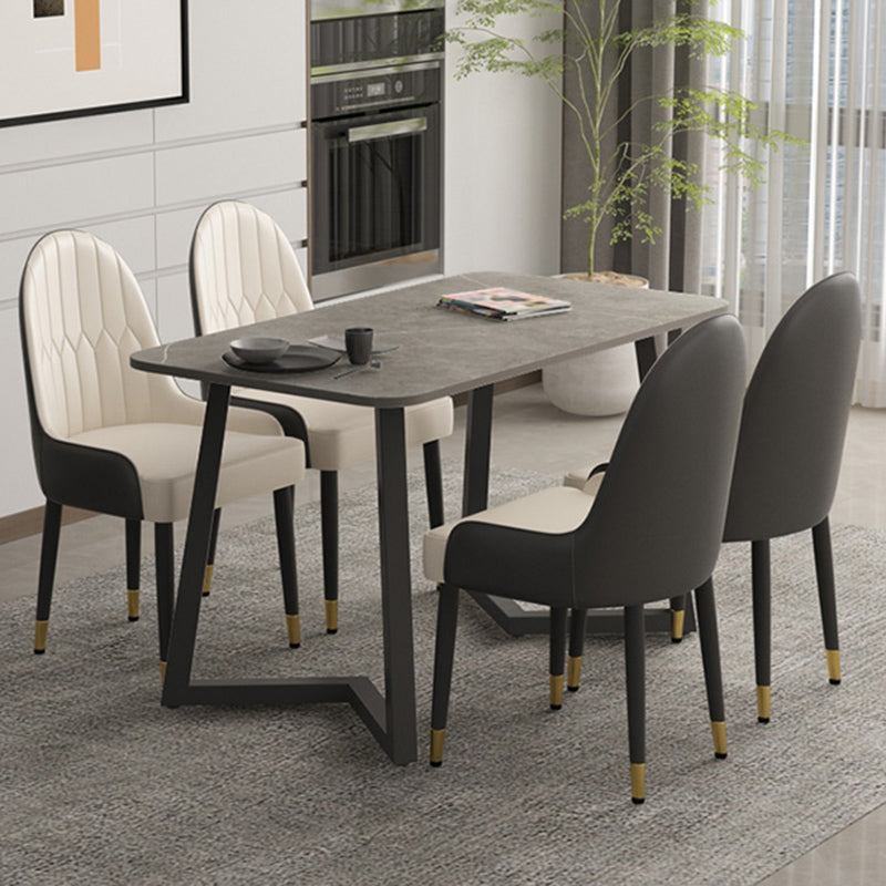 Modern Stone Dining Table 1/2/5/7 Pieces Dining Set for Living Room