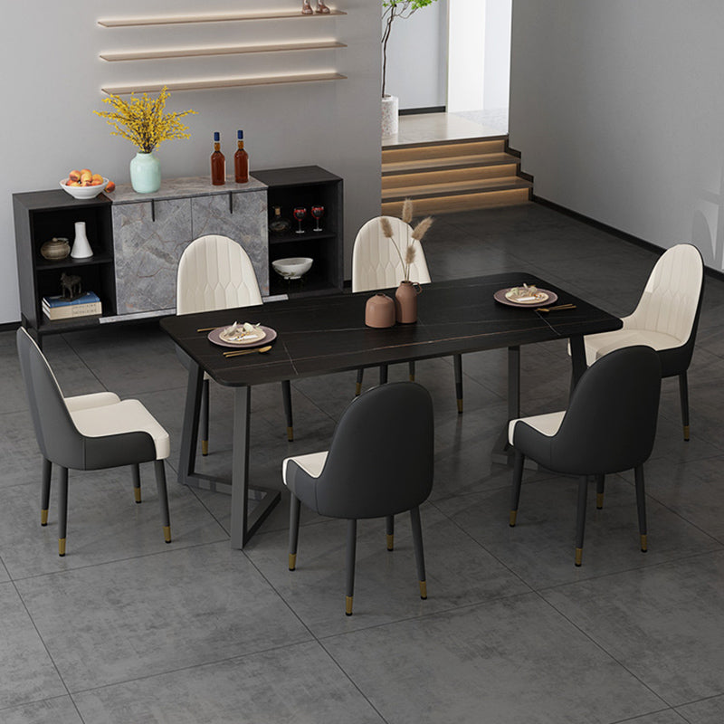 Modern Stone Dining Table 1/2/5/7 Pieces Dining Set for Living Room