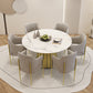 Nordic Round Stone Dining Table 1/7 Pieces Dining Set for Cafe