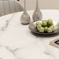 Nordic Round Stone Dining Table 1/7 Pieces Dining Set for Cafe