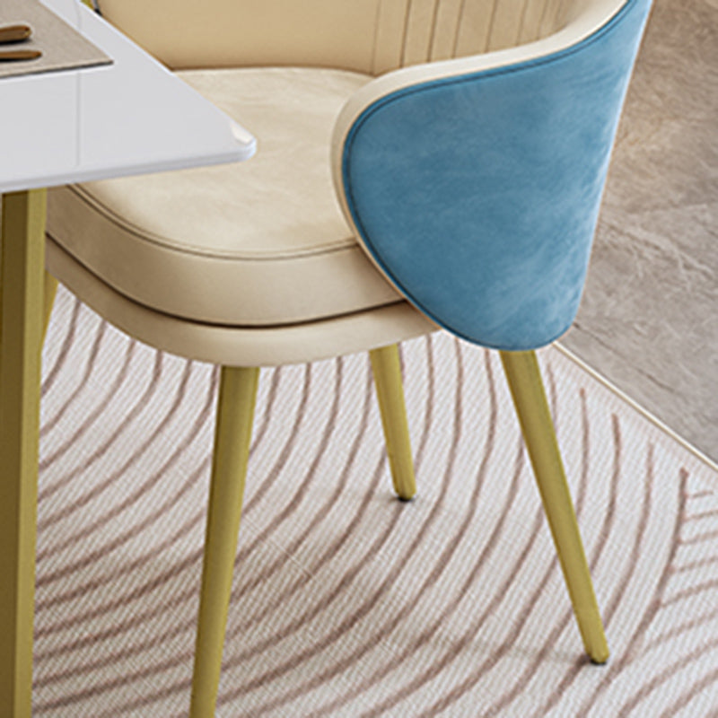 Moderne Rechteckstein -Esstisch 1/5 Stück Essset für Cafe