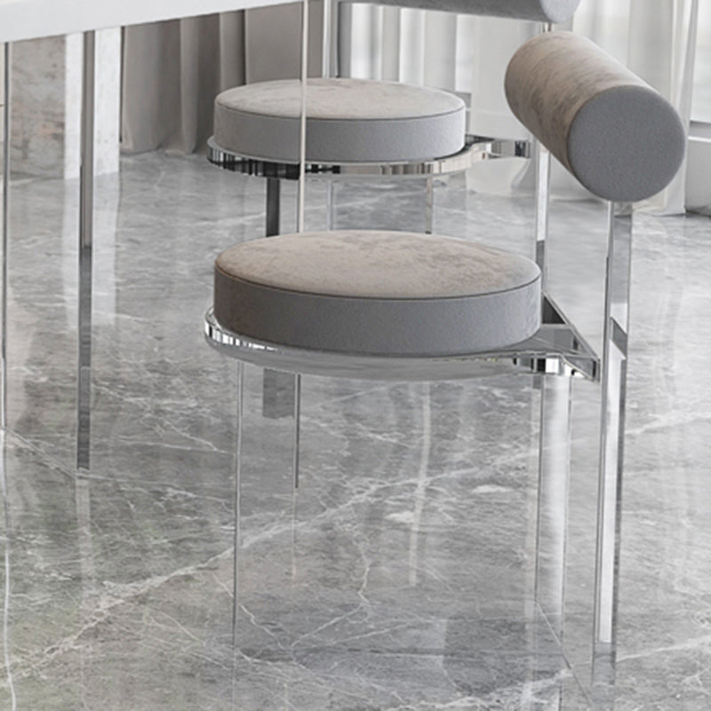 モダンな長方形の石のダイニングテーブル1/2/5/7ピースカフェ用ダイニングセット