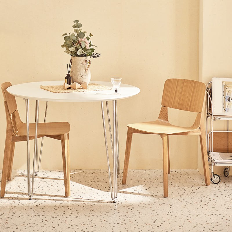 Chaise latéral en bois massif chaise de salle à manger ouverte industrielle pour la maison