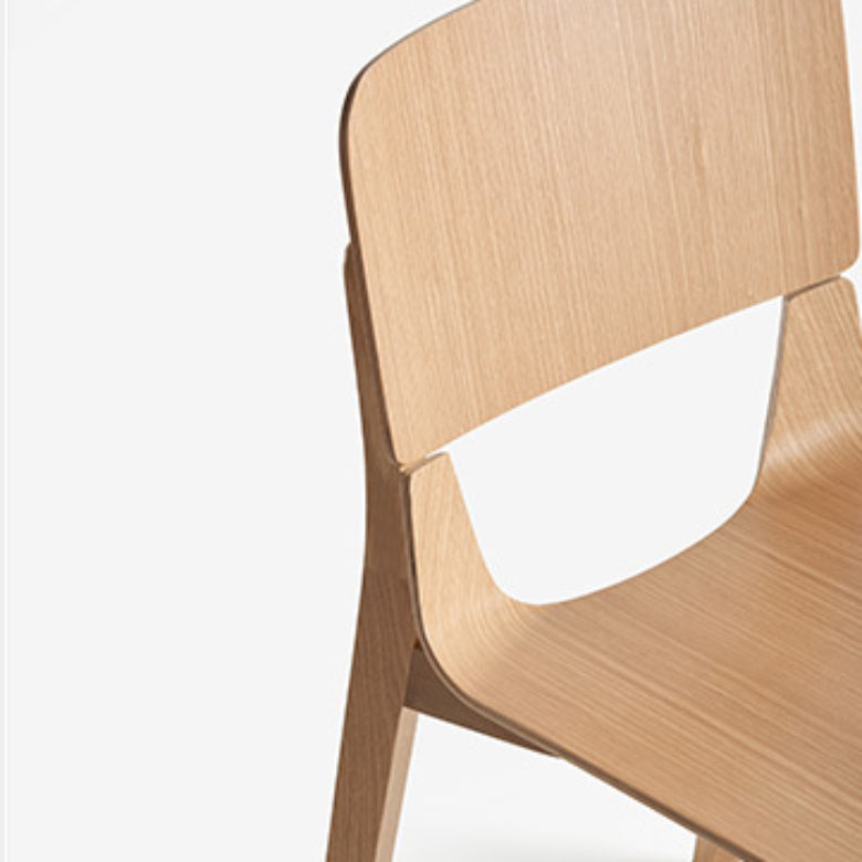 Chaise latéral en bois massif chaise de salle à manger ouverte industrielle pour la maison