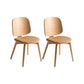 Solid Wood Side Chair Modern Low Back Indoor Dining Chair for Home Natural Wood Yellow 2 Piece Set Clearhalo 'Dining Chairs' 'Dining Tables & Seating' 'dining_chair' 'furn' 'furn_dining_chair' 'Furniture' 'Kitchen & Dining Furniture' 7040357